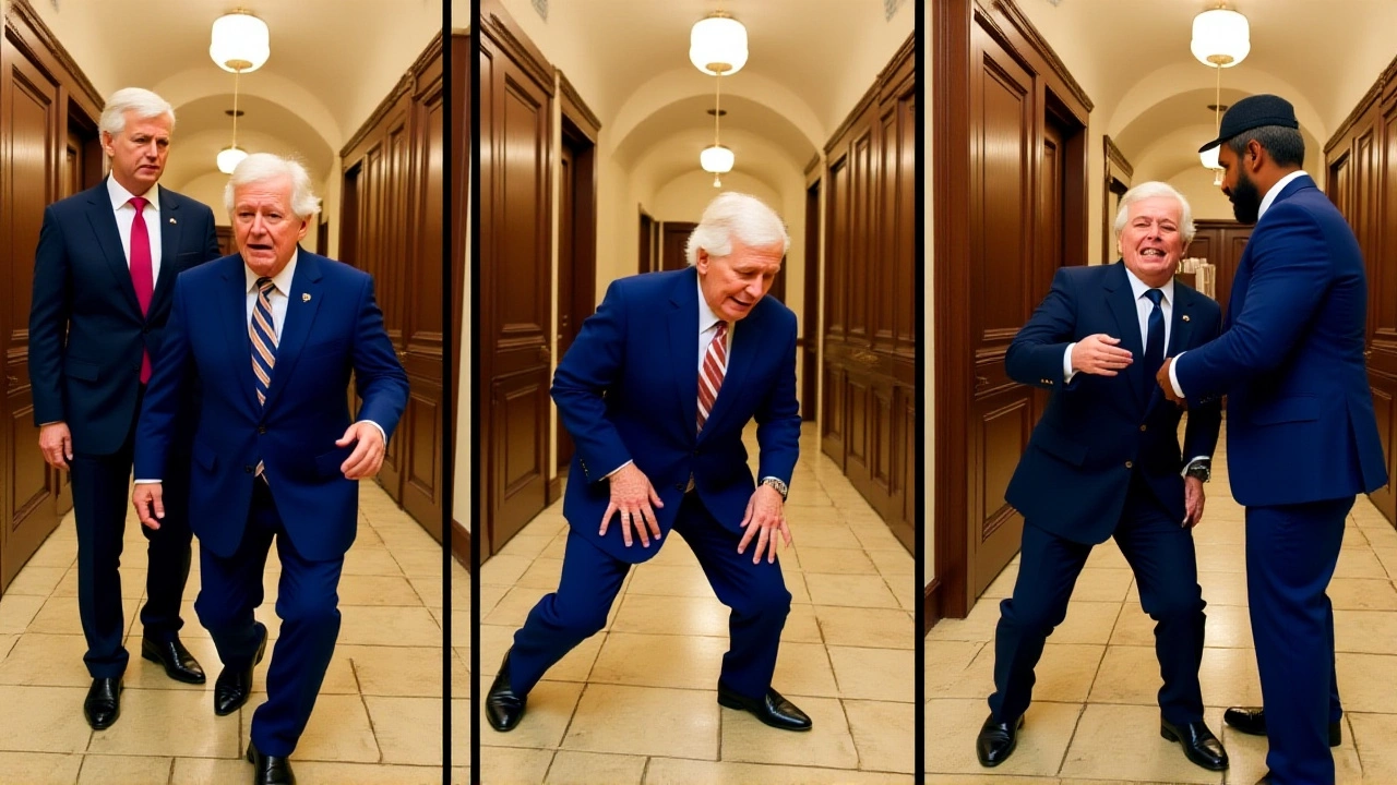 Mitch McConnell Falls in Senate Basement While Fielded on ICE Question